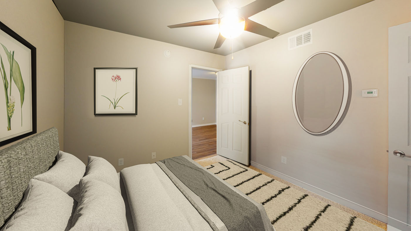 Staged bedroom