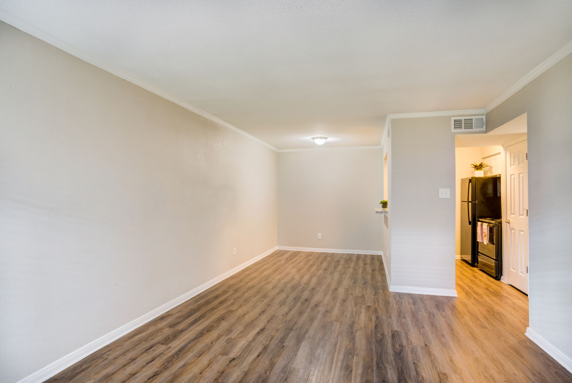 Living room opening to kitchen, typical of Mesquite